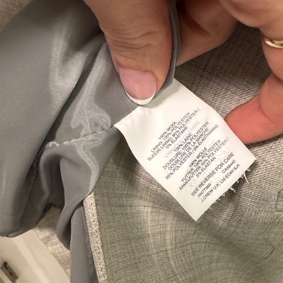 J.Crew Super 120s Wool Gray Blazer | Size 0P | Tailored Work Jacket - Picture 3 of 5